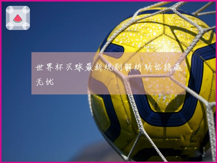 世界杯买球最新规则解析助你稳赢无忧